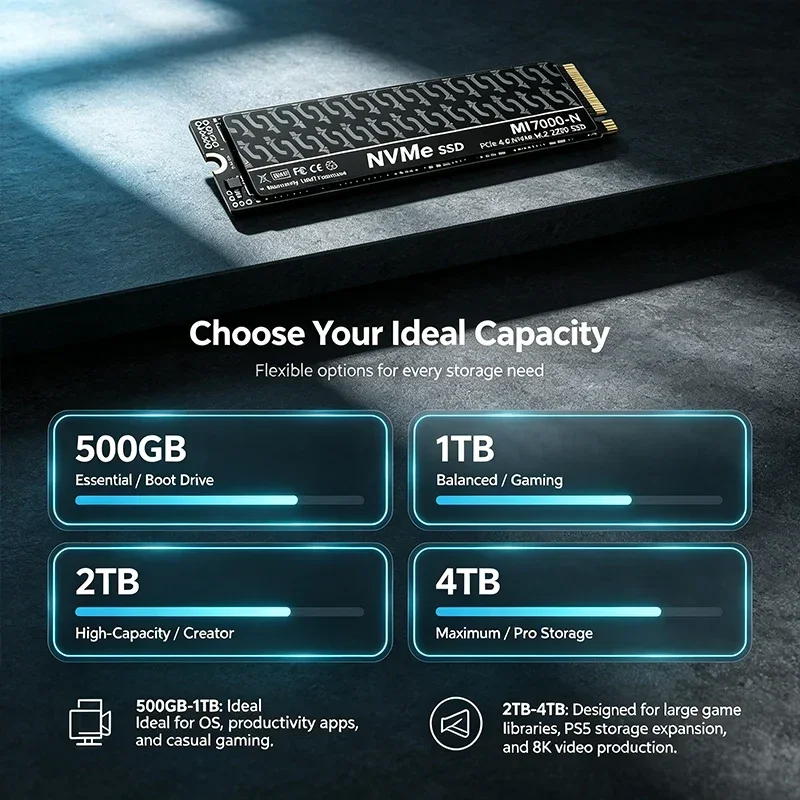 MI7000N 500GB 1TB 2TB 4TB M.2  - M.2 Nvme 4Tb Pcie 4.0 Ssd incelemesi ve fiyatı